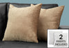 Monarch Specialties I 9297 Pillows, Set Of 2, 18 X 18 Square, Insert Included, Decorative Throw, Accent, Sofa, Couch, Bedroom, Polyester, Hypoallergenic, Beige, Modern - - Mounts For Less