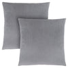 Monarch Specialties I 9307 Pillows, Set Of 2, 18 X 18 Square, Insert Included, Decorative Throw, Accent, Sofa, Couch, Bedroom, Polyester, Hypoallergenic, Grey, Modern - - Mounts For Less