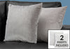 Monarch Specialties I 9307 Pillows, Set Of 2, 18 X 18 Square, Insert Included, Decorative Throw, Accent, Sofa, Couch, Bedroom, Polyester, Hypoallergenic, Grey, Modern - - Mounts For Less