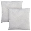 Monarch Specialties I 9321 Pillows, Set Of 2, 18 X 18 Square, Insert Included, Decorative Throw, Accent, Sofa, Couch, Bedroom, Polyester, Hypoallergenic, Grey, Modern - - Mounts For Less