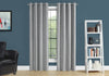 Monarch Specialties I 9845 Curtain Panel, 2pcs Set, 54"w X 95"l, Room Darkening, Grommet, Living Room, Bedroom, Kitchen, Micro Suede, Polyester, Grey, Contemporary, Modern - - Mounts For Less