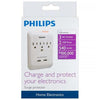 Philips 3 Outlet And 2 Charging USB Ports Wall Tap Surge Protector - - Mounts For Less