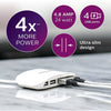 Philips - Charging Station with 4 USB Ports 4.8A, White - - Mounts For Less