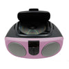 Proscan - BoomBox/Portable CD Player with AM/FM Radio, AUX Input, Pink - - Mounts For Less