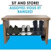 RAKABOT - Entrance Bench with Shoe and Boot Storage with Water Collection System, Wood - - Mounts For Less