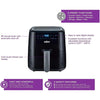 Salton - Digital Air Fryer XL, 5L Capacity, 1400W, with 8 Preset Functions, Black - - Mounts For Less