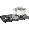 Salton - Dual Coil Portable Electric Cooktop, Temperature Control, Black - - Mounts For Less