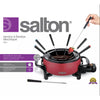 Salton - Electric Fondue Set with 2.8 Liter Non-Stick Bowl, 1000W, Red - - Mounts For Less