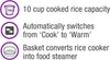 Salton RC2088 Automatic Rice Cooker XL 10 Cups Black - - Mounts For Less