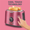 Sencor - 2 Slice Toaster with 9 Intensity Levels and Timer, 800W, Metallic Red - - Mounts For Less