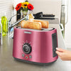Sencor - 2 Slice Toaster with 9 Intensity Levels and Timer, 800W, Metallic Red - - Mounts For Less