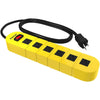 Stanley SHOPMAX MTL 31609 6 Outlet Power Bar, Power Strip Surge Protector 1200J 14AWG Yellow - - Mounts For Less
