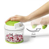 Starfrit - Manual Retractable Cord Chopper, 3 Blade System, Green - - Mounts For Less