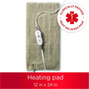 Sunbeam - 12 '' x 24 '' XL Heating Pad with Auto Shut Off, Beige - - Mounts For Less