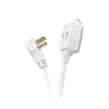 SyncPower SP-EXT2-10WH 10 Foot Extension with 3-Outlets Connector White - - Mounts For Less