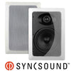 SyncSound SS-IWS-6 6.5" In-Wall 70 Watts 8 Ohms Speakers White 1 Pair - - Mounts For Less