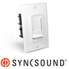 SyncSound SS-VC75I-S-W Wall Volume Control Slider With Matching Impedance 75 Watts White - - Mounts For Less