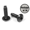 SyncSystem SSYS-1032-50 Screws for AV Rack/ Server Cabinet, 50-Pack, Black - - Mounts For Less