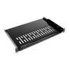 SyncSystem SSYS-S1V Universal Rack Shelf-Vented 1U-12'', For Server Cabinet, Black - - Mounts For Less