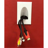 TechCraft - 1 Opening Recessed Low Voltage Cable Plate with Mounting Bracket, White - - Mounts For Less