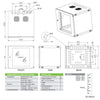 TechCraft - 15U Fixed Wall Mounted Network Cabinet, Plexiglass Door with Lock, Black - - Mounts For Less