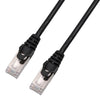 TechCraft - FTP Network Cable with Metal Connectors CAT8, Ultra-thin, Shielded, 10 Feet Length, Black - - Mounts For Less