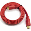 TechCraft Flat HDMI Cable V1.4 Support 3D And Ethernet 1080P 5 Feets Red - - Mounts For Less
