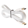 TechCraft Flat HDMI Cable V1.4 Support 3D And Ethernet 1080P 5 Feets White - - Mounts For Less