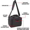 USA GEAR GRSLS14100RDEW Nintendo Switch Transport Case with Storage Compartments Red - - Mounts For Less