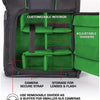 USA GEAR GRSLS17100GNEW DSLR Camera Backpack Green - - Mounts For Less