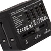Veho TA-1 - Universal Multi-Region Travel Adapter with 4 USB 5V / 3.5A Ports, Black - - Mounts For Less