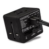 Veho TA-1 - Universal Multi-Region Travel Adapter with 4 USB 5V / 3.5A Ports, Black - - Mounts For Less