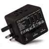 Veho TA-1 - Universal Multi-Region Travel Adapter with 4 USB 5V / 3.5A Ports, Black - - Mounts For Less