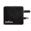 Veho TA-1 - Universal Multi-Region Travel Adapter with 4 USB 5V / 3.5A Ports, Black - - Mounts For Less