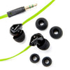 Veho Z1 - Wired In-Ear Headphones with Tangle-free Cord, Green - - Mounts For Less