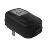 Wall USB Charger/Power Supply certified 5V 2.4A Black - - Mounts For Less