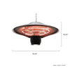 Westinghouse WES31-1544 Electric Hanging Patio Heater Infra-Red Silver - - Mounts For Less