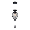 Xtricity - 1 Light Pendant, 9.1'' Width, From the QueensDown Collection, Black - - Mounts For Less