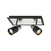 Xtricity - 2-Head Track Light, 11.9'' Width, From the Jackson Collection, Brushed Nickel and Black - - Mounts For Less