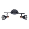 Xtricity - 2 Heads Ceiling Light, 16.1 '' Width, From the Riviera Collection, Black - - Mounts For Less