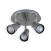 Xtricity - 3 Heads Ceiling Lights, 9.44 '' Width, From The Yorkshire Collection, Nickel Chrome - - Mounts For Less
