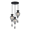 Xtricity - 3-Light Pendant, 15'' Wide, From the QueensDown Collection, Black - - Mounts For Less