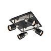Xtricity - 4 Head Ceiling Light, 11.1'' Width, From the Jackson Collection, Brushed Nickel and Black - - Mounts For Less