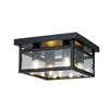 Xtricity - 4-Light Ceiling Light, 11.8'' Width, From the Panama Collection, Black - - Mounts For Less