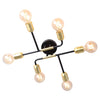 Xtricity - 6-Light Ceiling Light, 18.9'' Width, From the Rockland Collection, Black and Gold - - Mounts For Less