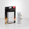 Xtricity - 6 Outlet Wall-Mounted Power Strip for Confined Space, White - - Mounts For Less