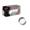 Xtricity Recessed lighting led 4'' 10W/750L/3000k ''Nickel' 4pk - - Mounts For Less