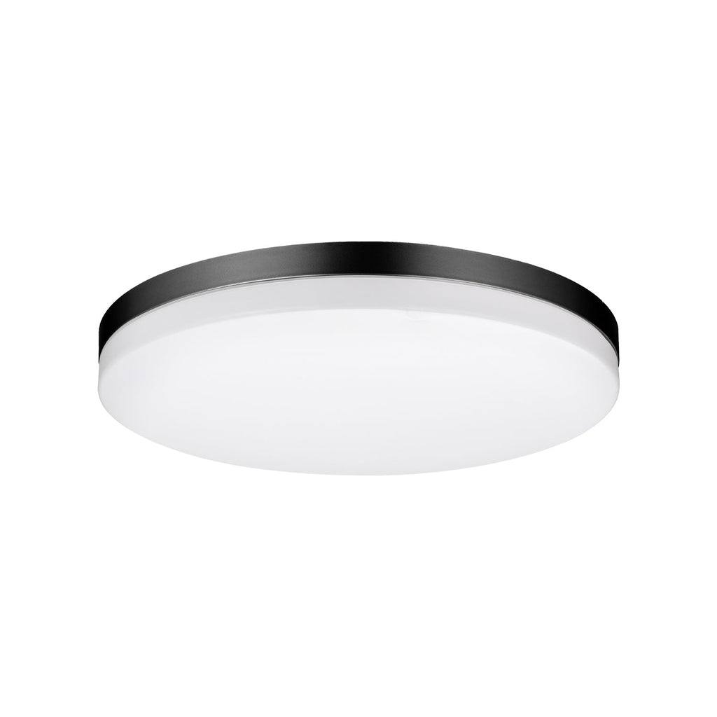 Xtricity - Round Ceiling Light with Integrated LEDs, 11" Diameter, 3 Color Options, From the Valerio Collection, Black - - Mounts For Less