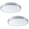 Xtricity - Set of 2 Round Ceiling Lights with Integrated LEDs, 11 '' Diameters, 15W, From the Verona Collection, Silver - - Mounts For Less