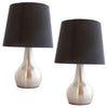 Xtricity - Set of 2 Touch Table Lamps with 3 Level of Intensity, 9 '' x 14.5 '', From the Delano Collection, Black and Silver - - Mounts For Less